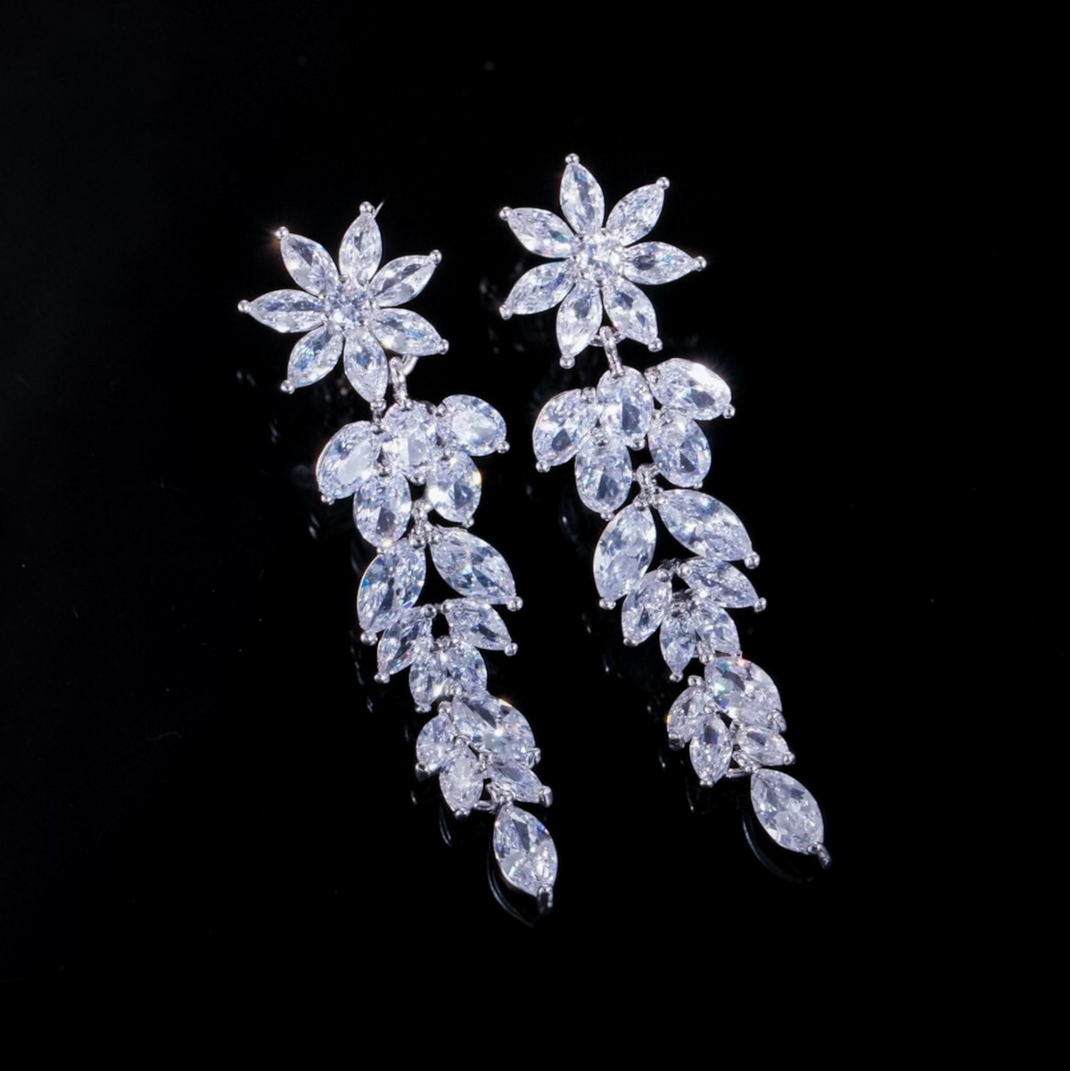 Marquise Petal Drop Earrings