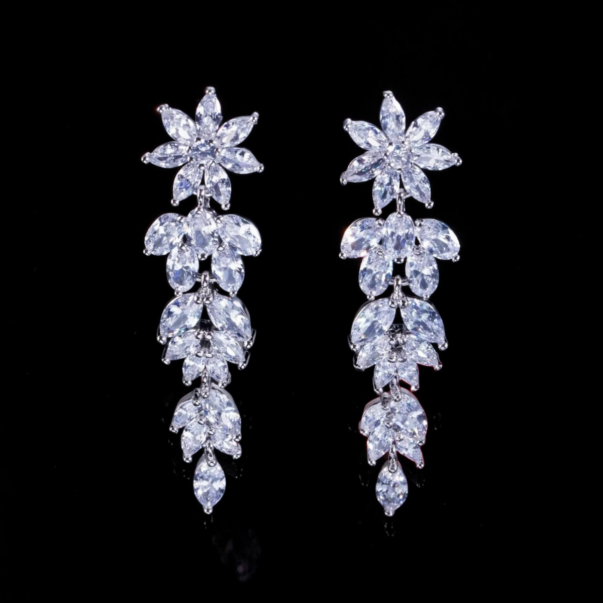 Marquise Petal Drop Earrings