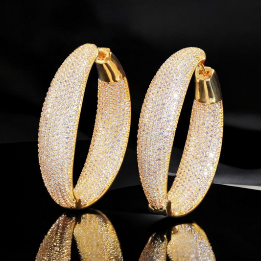 Golden Aura Hoop Earrings