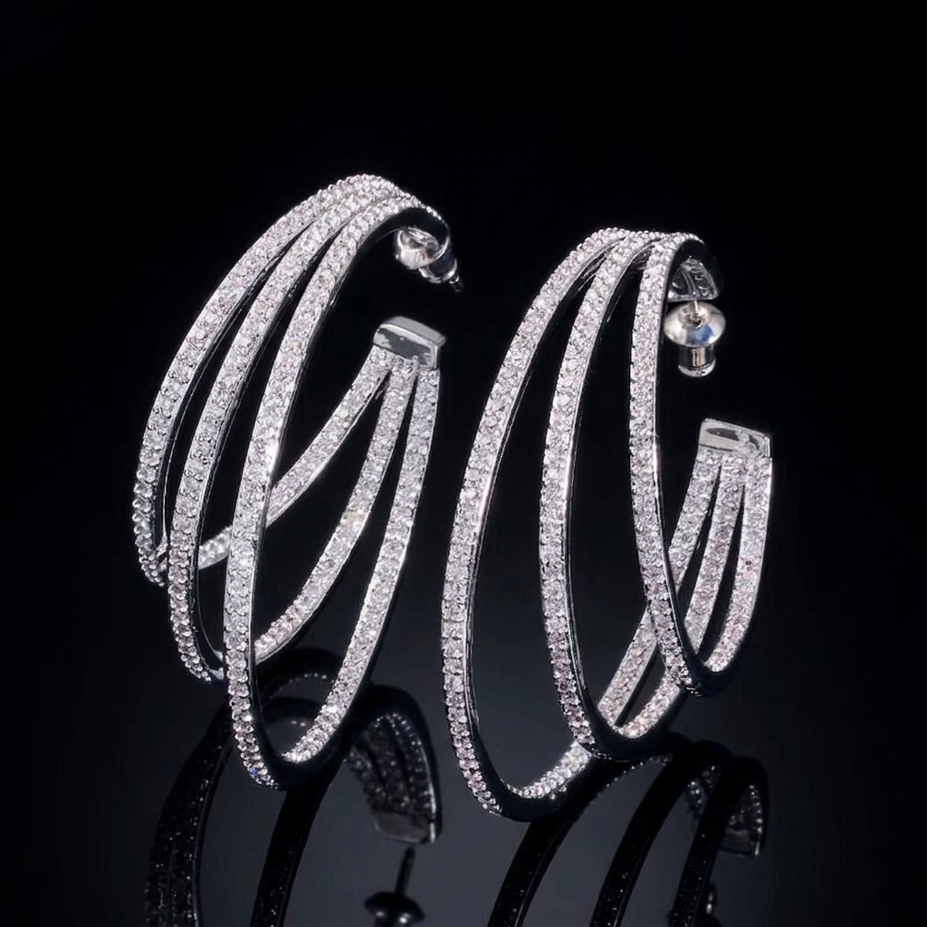 Triple Layer Statement Earrings | Serene