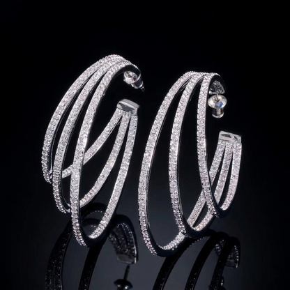 Triple Layer Statement Earrings | Serene