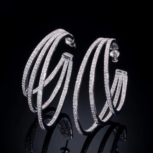 Triple Layer Statement Earrings | Serene