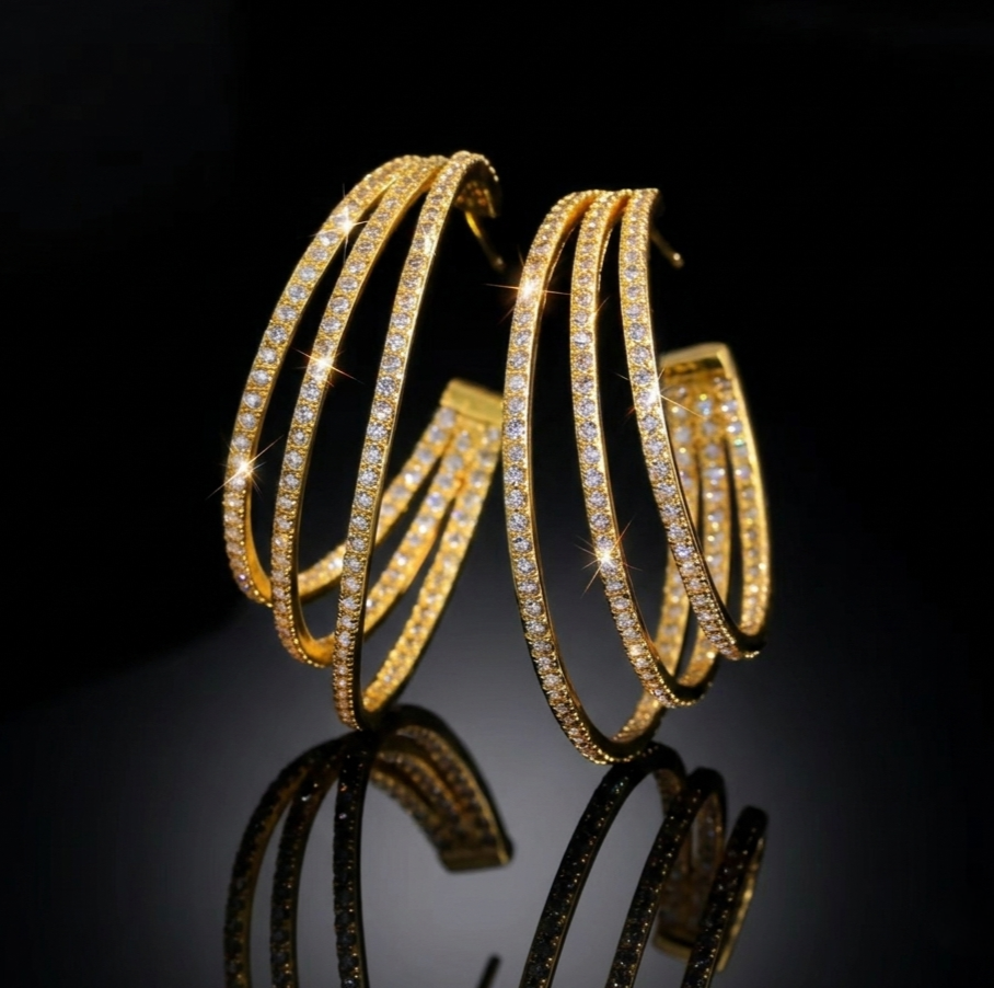 Triple Layer Statement Earrings | Radiant