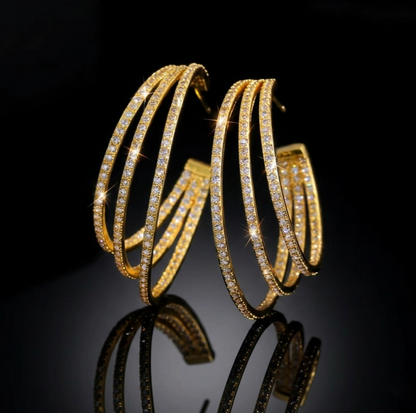 Triple Layer Statement Earrings | Radiant