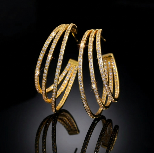 Triple Layer Statement Earrings | Radiant