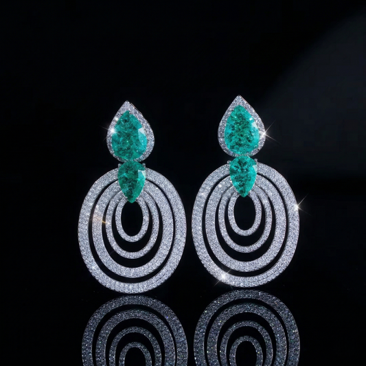 Emerald Green Drop Earrings