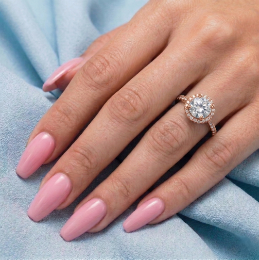 Classic Rose Halo Ring